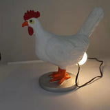 Chicken LED Lamp Resin Lifelike Chicken Laying Egg Night Light Novel Easter Halloween Christmas Bedroom Home Decoration