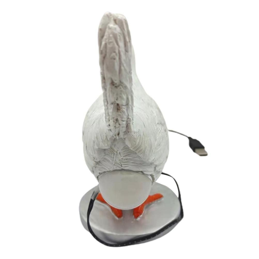 Chicken LED Lamp Resin Lifelike Chicken Laying Egg Night Light Novel Easter Halloween Christmas Bedroom Home Decoration