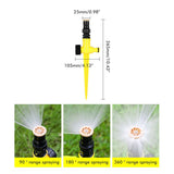 360° Rotating Auto Irrigation System Garden Lawn Sprinkler Grass Water Sprinkler System Garden Hose Sprinkler for Yard - Side View