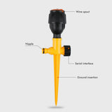 360° Rotating Auto Irrigation System Garden Lawn Sprinkler Grass Water Sprinkler System Garden Hose Sprinkler for Yard - 45-Degree Angle