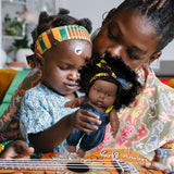 8 inch Black Dolls African Girl Dolls Lifelike Baby Play Doll for Kids Birthday Gift - 45-Degree Angle