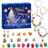 Christmas Advent Calendar DIY Charm Beads and 2 Bracelets 24 Days Countdown Calendar Christmas Gift for Kids Girls