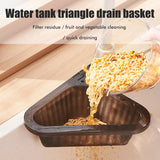Sink Strainer Basket Triangular Corner Kitchen Sink Strainer Punch Free Sink Basket with Retractable Handle for Kitchen Bathroom - Extra Image