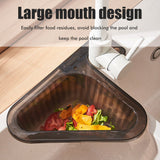Sink Strainer Basket Triangular Corner Kitchen Sink Strainer Punch Free Sink Basket with Retractable Handle for Kitchen Bathroom - Extra Image