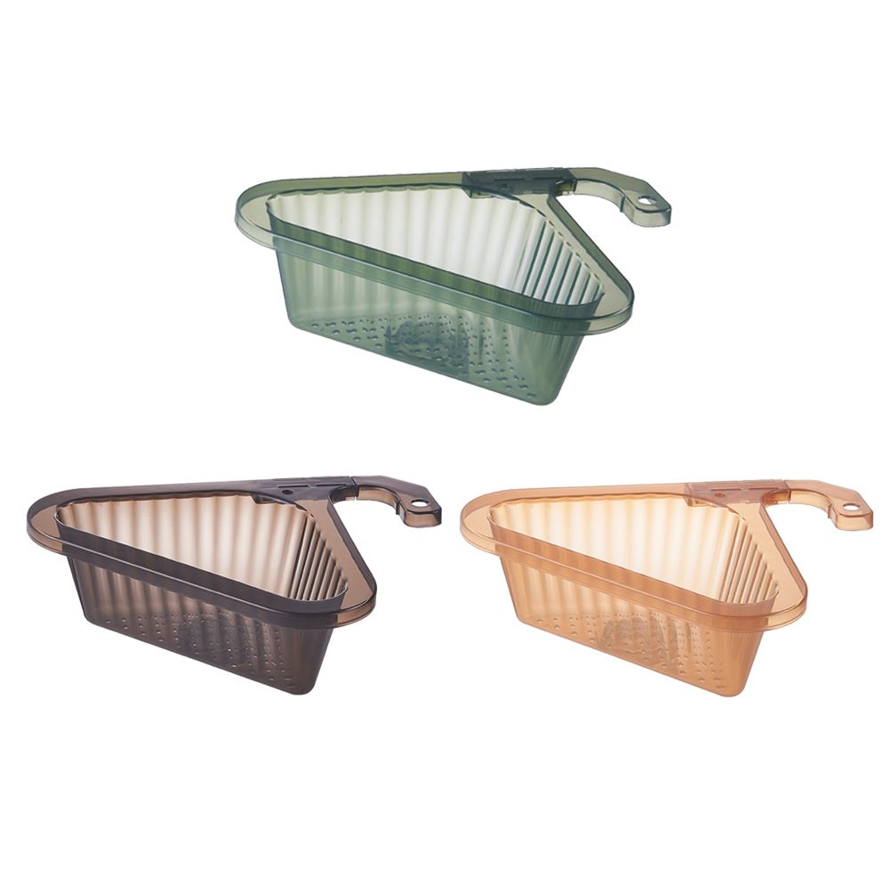 Sink Strainer Basket Triangular Corner Kitchen Sink Strainer Punch Free Sink Basket with Retractable Handle for Kitchen Bathroom