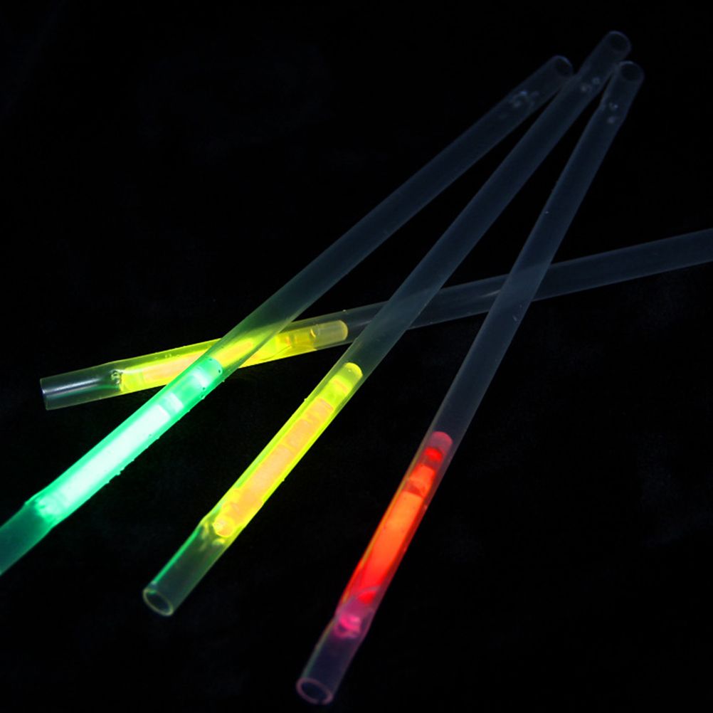 50Pcs 2 in 1 Glowing Straws Sticks Glowing in the Dark Straws for Concerts Party Favors Weddings Kids Birthdays
