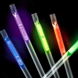 50Pcs 2 in 1 Glowing Straws Sticks Glowing in the Dark Straws for Concerts Party Favors Weddings Kids Birthdays