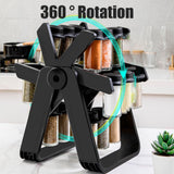 Rotating Spice Rack Spice Organizer with 18 Bottles Seasoning Rack Organizer for Kitchen Counter Shelf