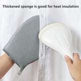 Garment Ironing Glove Protective Anti Steam Mitt with Finger Loop Heat Resistant Clothes Gloves - Top-Down View