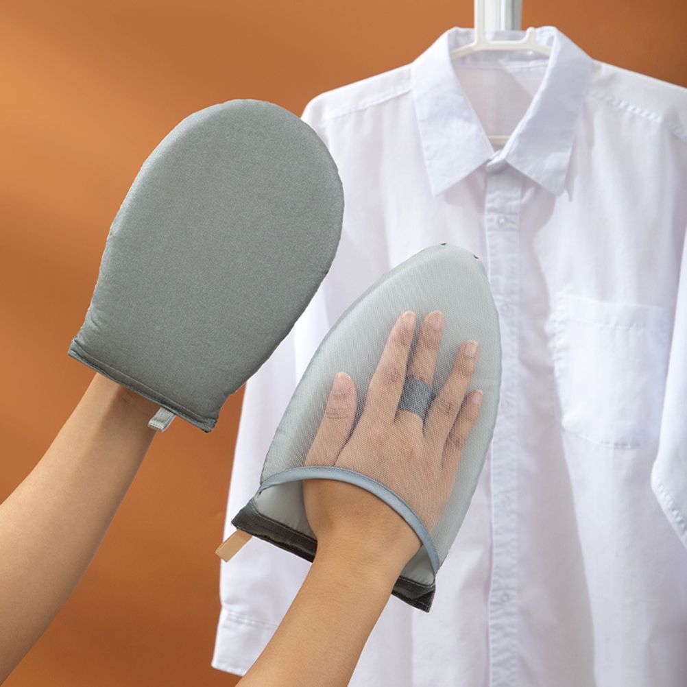 Garment Ironing Glove Protective Anti Steam Mitt with Finger Loop Heat Resistant Clothes Gloves