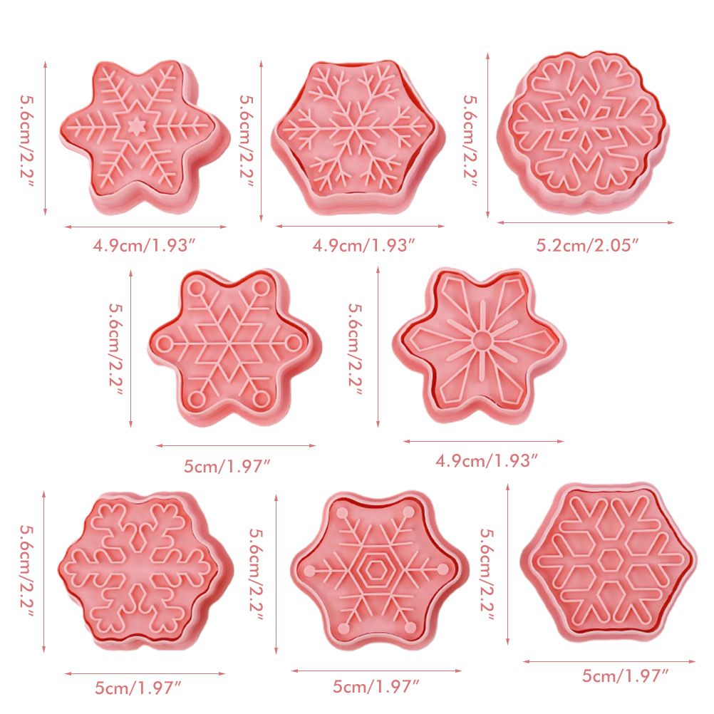 8Pcs/10Pcs 3D Biscuit Cutters Christmas Biscuit Mould Baking Mould Hand Press Biscuit Stamp