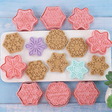 8Pcs/10Pcs 3D Biscuit Cutters Christmas Biscuit Mould Baking Mould Hand Press Biscuit Stamp