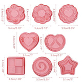 8Pcs 3D Biscuit Cutters Cartoon Dinosaur Fruit Vegetable Birthday Biscuit Mould Baking Mould Hand Press Biscuit Stamp