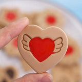 8Pcs 3D Biscuit Cutters Cartoon Dinosaur Fruit Vegetable Birthday Biscuit Mould Baking Mould Hand Press Biscuit Stamp - Top-Down View