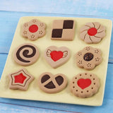 8Pcs 3D Biscuit Cutters Cartoon Dinosaur Fruit Vegetable Birthday Biscuit Mould Baking Mould Hand Press Biscuit Stamp - Close-Up Angle