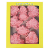 8Pcs 3D Biscuit Cutters Cartoon Dinosaur Fruit Vegetable Birthday Biscuit Mould Baking Mould Hand Press Biscuit Stamp