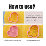8Pcs 3D Biscuit Cutters Halloween Thanksgiving Biscuit Mould Baking Mould Hand Press Biscuit Stamp - Close-Up Angle