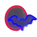 Halloween Neon Signs Moon and Bat LED Neon Lights USB Battery Powered Neon Light Sign for Wall Decor Room Bar Party Kids Gift