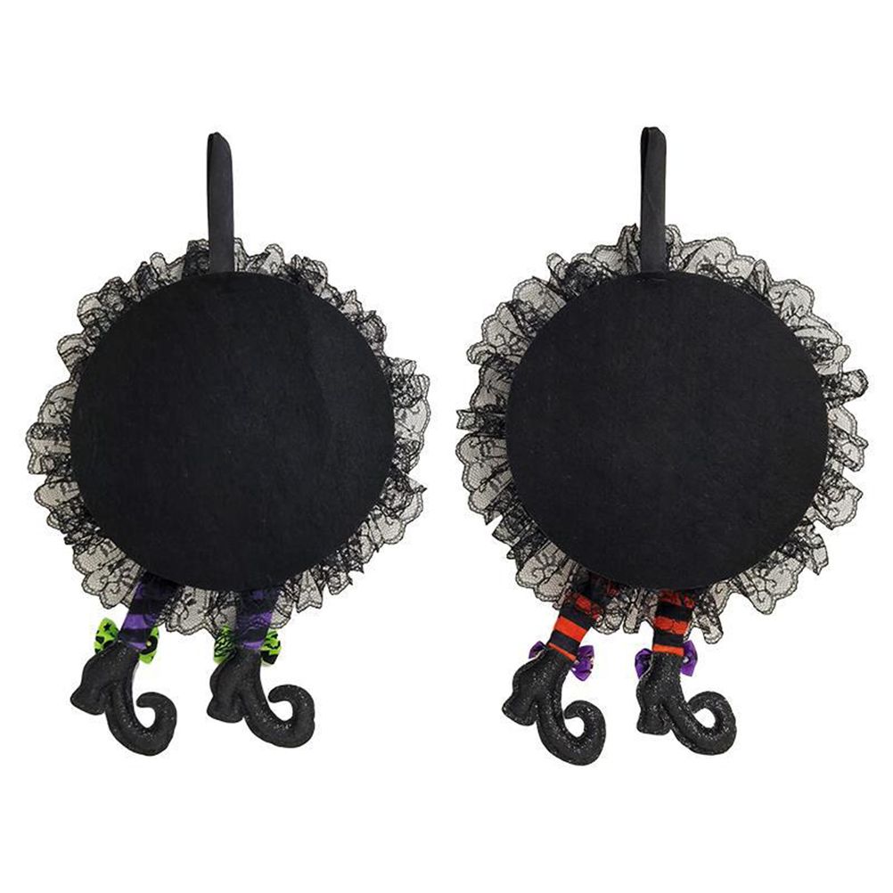 Halloween Wreath Witch Legs Wreath Front Door Ornaments Decorations Holiday Party Decor