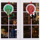Christmas Wreath Hanging Elf Legs Wreath Front Door Ornaments Christmas Tree Hanging Decorations Holiday Party Decor - Top-Down View