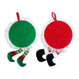 Christmas Wreath Hanging Elf Legs Wreath Front Door Ornaments Christmas Tree Hanging Decorations Holiday Party Decor - Extra Image