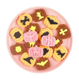 9Pcs 3D Cutters Halloween Pumpkin Biscuit Mould Fondant Baking Tool Baking Molds DIY Hand Press Biscuit Stamp - Low Angle