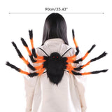 Halloween Giant Spider Backpack Spider Halloween Costume Indoor Outdoor Yard Party Halloween Decor - Front View