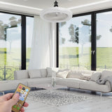 Ceiling Fans with Lighting 30W Dimmable Fan Lamp Modern Smart E27 Lamp Head Fan Light for Home Bedroom Living Room