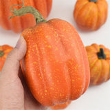 7PCS Simulation Pumpkin Model Artificial Pumpkin Decoration Home Table Decor for Thanksgiving and Halloween - Rear View