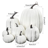 7PCS Simulation Pumpkin Model Artificial Pumpkin Decoration Home Table Decor for Thanksgiving and Halloween - Front View