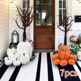7PCS Simulation Pumpkin Model Artificial Pumpkin Decoration Home Table Decor for Thanksgiving and Halloween - Close-Up Angle