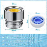 Shower Flow Limiter with 1/2 Thread Diameter Shower Water Saving for Shower Head Power Reduction Limiter for Kitchen Bathroom