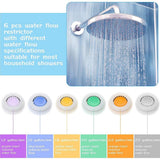 Shower Flow Limiter with 1/2 Thread Diameter Shower Water Saving for Shower Head Power Reduction Limiter for Kitchen Bathroom - Side View