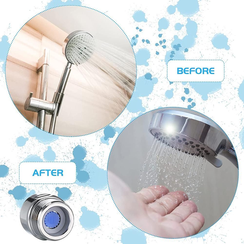 Shower Flow Limiter with 1/2 Thread Diameter Shower Water Saving for Shower Head Power Reduction Limiter for Kitchen Bathroom