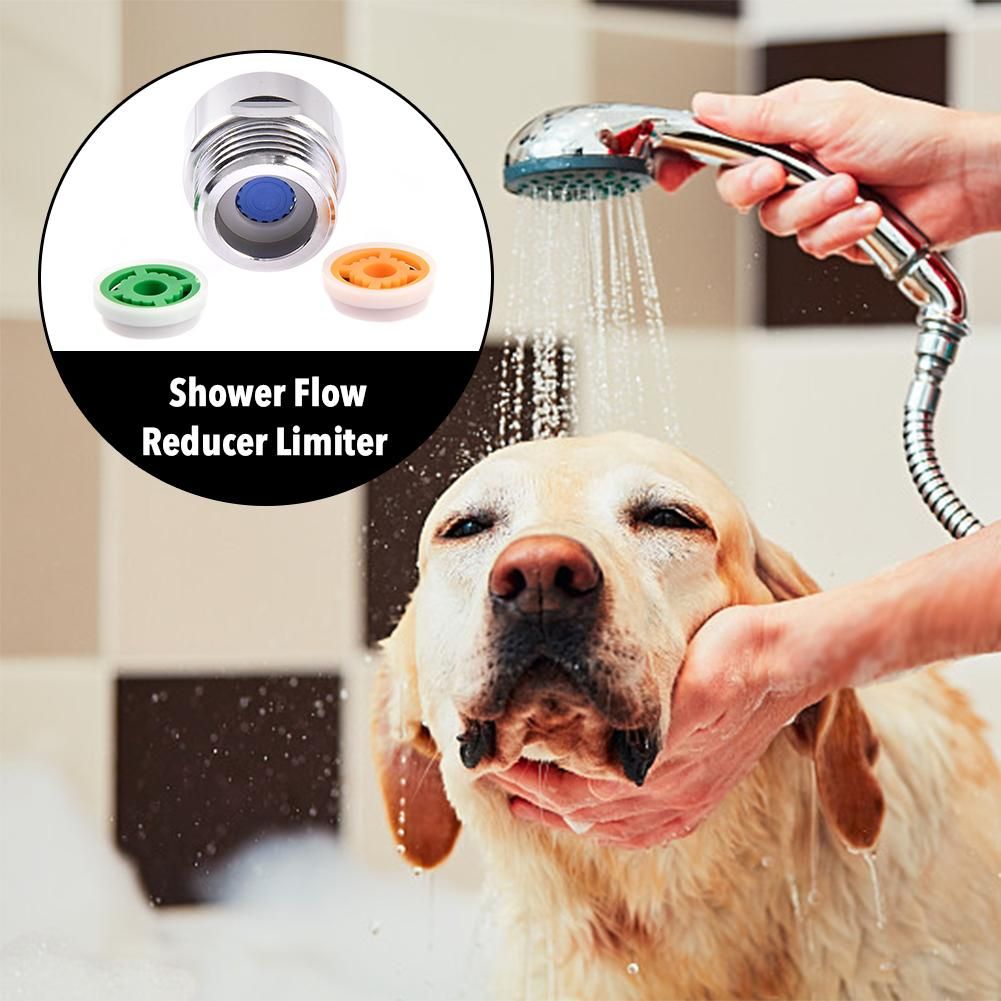 Shower Flow Limiter with 1/2 Thread Diameter Shower Water Saving for Shower Head Power Reduction Limiter for Kitchen Bathroom