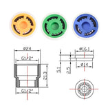 Shower Flow Limiter with 1/2 Thread Diameter Shower Water Saving for Shower Head Power Reduction Limiter for Kitchen Bathroom - Front View