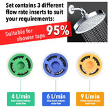 Shower Flow Limiter with 1/2 Thread Diameter Shower Water Saving for Shower Head Power Reduction Limiter for Kitchen Bathroom - 45-Degree Angle