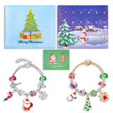 Christmas Advent Calendar DIY Charm Bracelet Making Kit for Kids 24 Days Christmas Countdown Calendar Jewelry Gifts for Girls