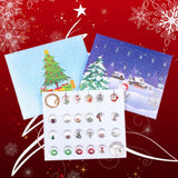 Christmas Advent Calendar DIY Charm Bracelet Making Kit for Kids 24 Days Christmas Countdown Calendar Jewelry Gifts for Girls