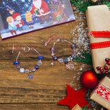 Christmas Advent Calendar DIY Charm Bracelet Making Kit for Kids 24 Days Christmas Countdown Calendar Jewelry Gifts for Girls