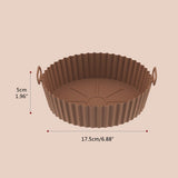 Air Fryer Silicone Pots Reusable Silicone Air Fryer Liner Basket High Temperature Resistance Food Grade Silicone Liner