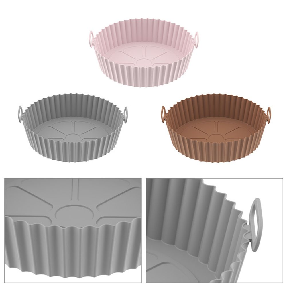 Air Fryer Silicone Pots Reusable Silicone Air Fryer Liner Basket High Temperature Resistance Food Grade Silicone Liner