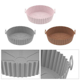 Air Fryer Silicone Pots Reusable Silicone Air Fryer Liner Basket High Temperature Resistance Food Grade Silicone Liner - Low Angle