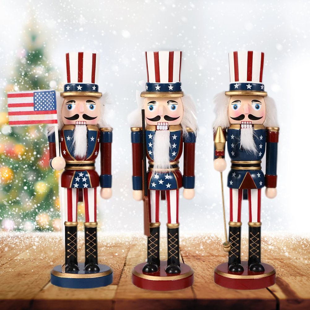25CM Fairy Tale Figure Figurine Wooden Craft Ornaments Table Desktop Collectible Decor Christmas New Year Decorations Gifts
