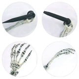 Halloween Glowing Skeleton Head Hands Arms Stakes Luminous Outdoor Decor for Lawn Garden Yard Haunted House Props