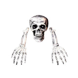 Halloween Glowing Skeleton Head Hands Arms Stakes Luminous Outdoor Decor for Lawn Garden Yard Haunted House Props