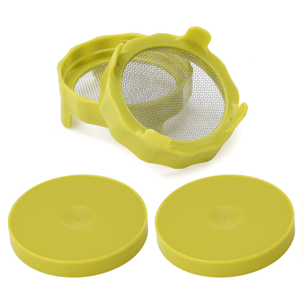 ABS Sprout Lid with Stainless Steel Screen for Wide Mouth Mason Jars