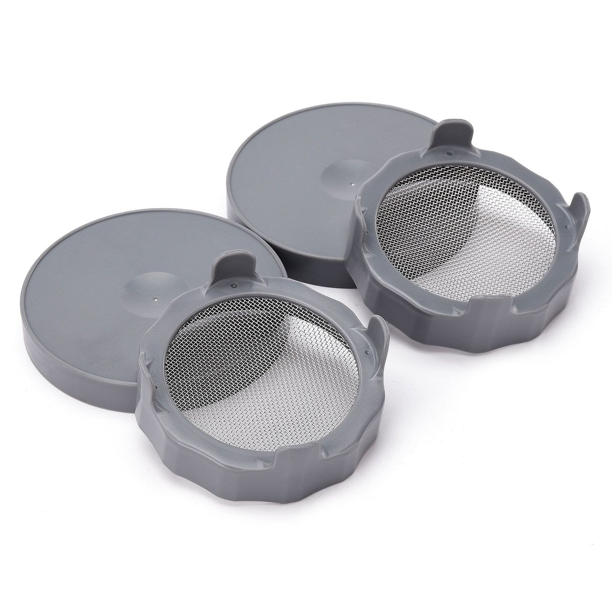 ABS Sprout Lid with Stainless Steel Screen for Wide Mouth Mason Jars