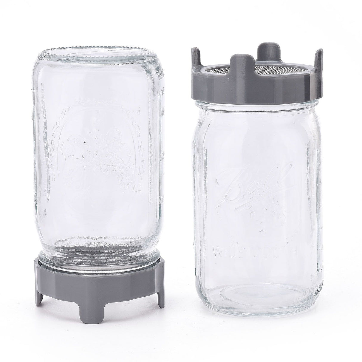 ABS Sprout Lid with Stainless Steel Screen for Wide Mouth Mason Jars