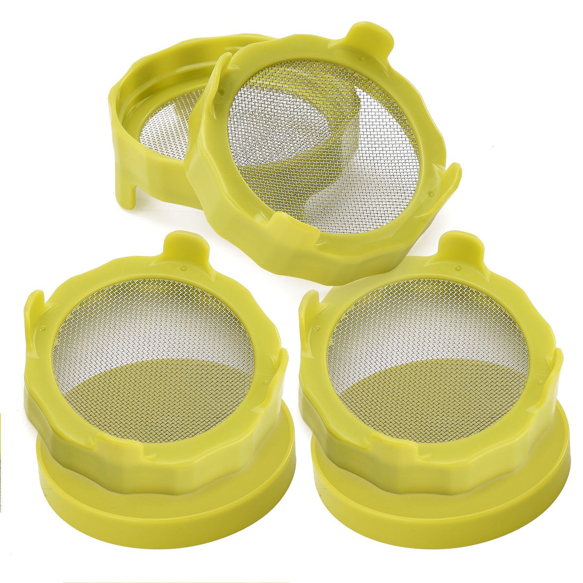 ABS Sprout Lid with Stainless Steel Screen for Wide Mouth Mason Jars